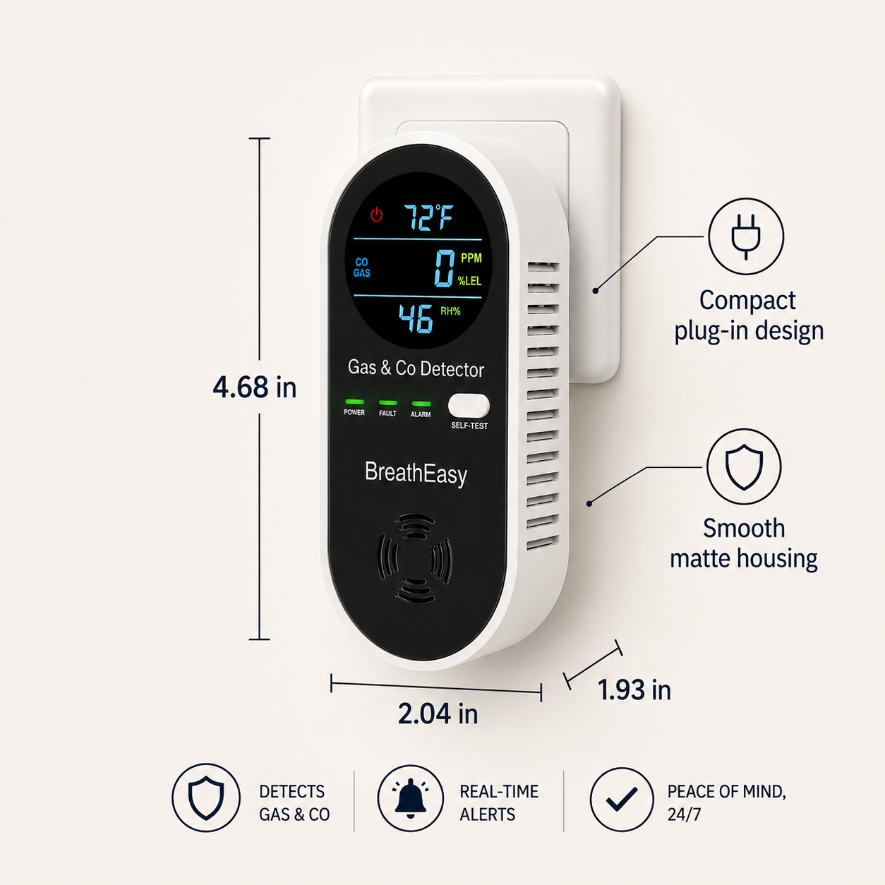 CO & Gas Detector 1 Unit